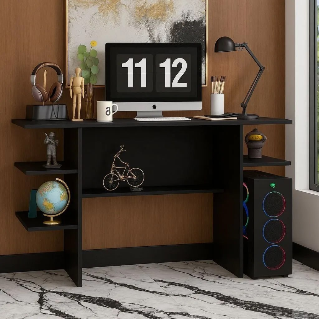 Mesa Gamer Ideal P/home Office, Estudo E Jogos Preto