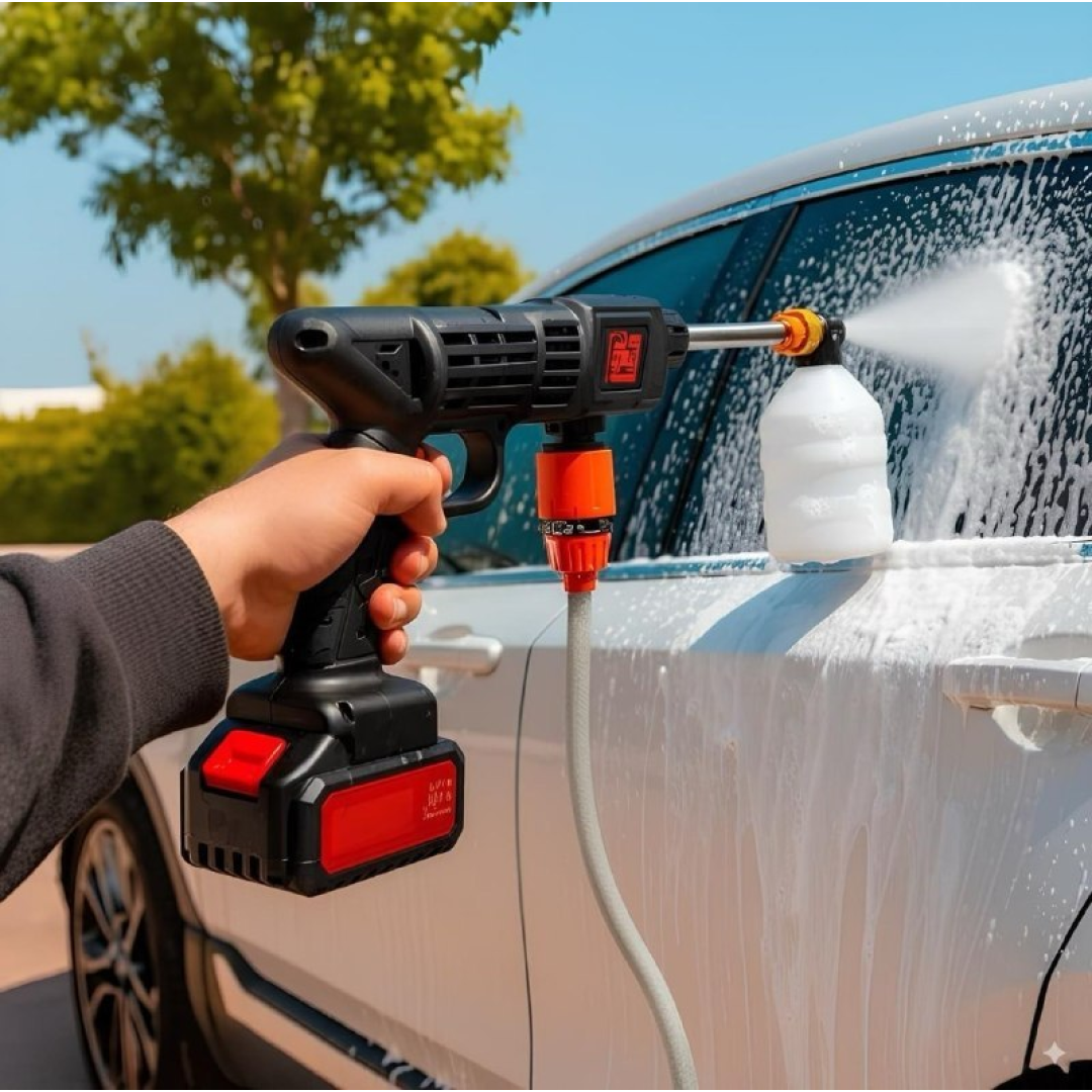 Lavadora Portátil de Alta Pressão Automotiva com 2 Baterias + Maleta Completa Bivolt
