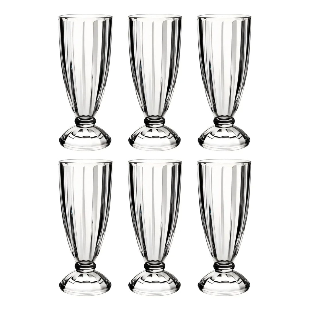 Conjunto 6 Taças Copo Milk Shake Suco Sorvete Sobremesa Açai