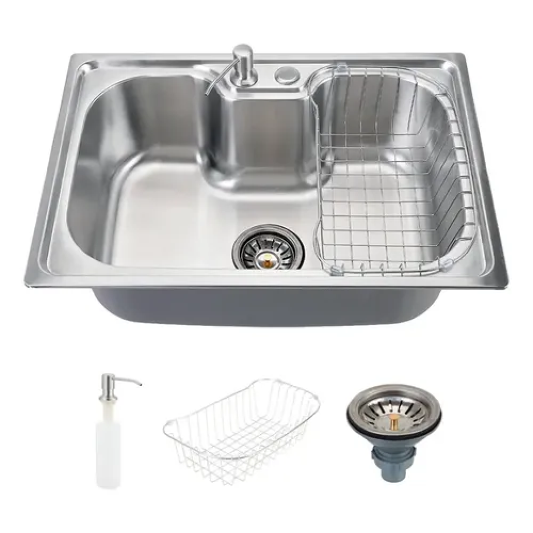 Cuba Gourmet para Cozinha com Acessórios Aço Inox 201 60x42cm Carajás Pingoo.casa - Prata