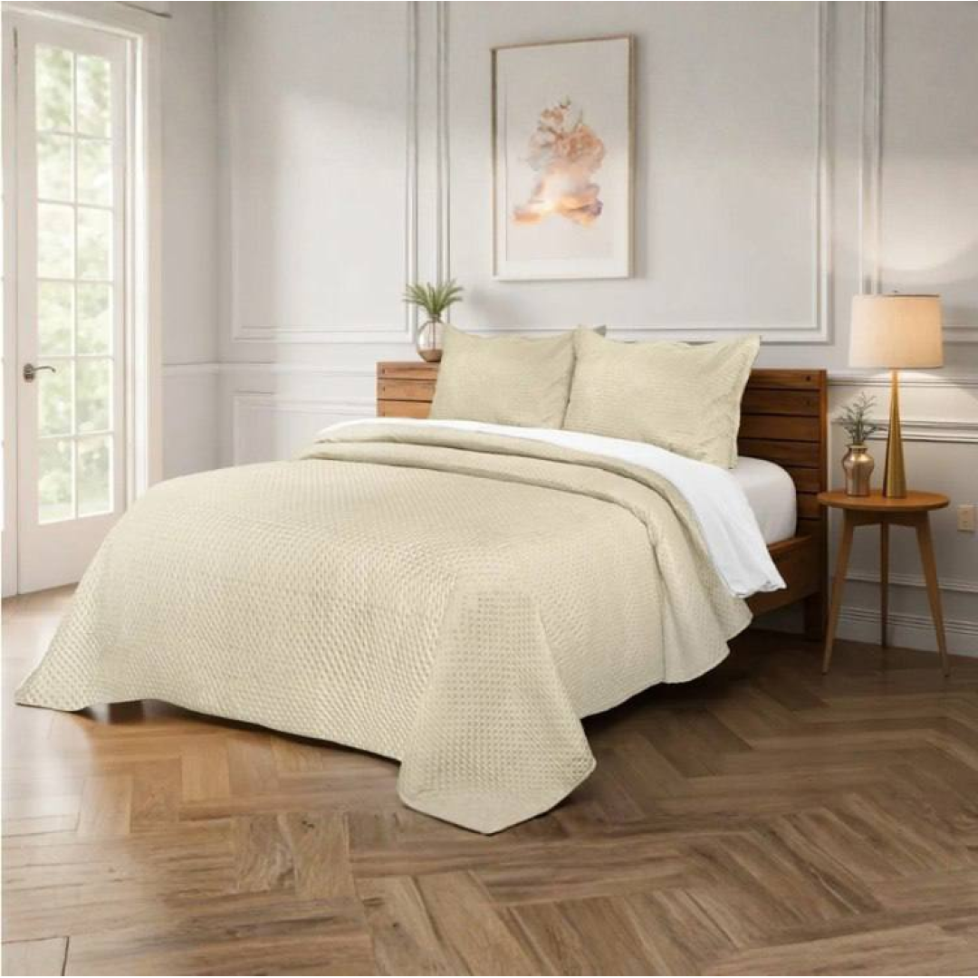 Colcha Cobre Leito Matelado Liso Casal 3 Peças