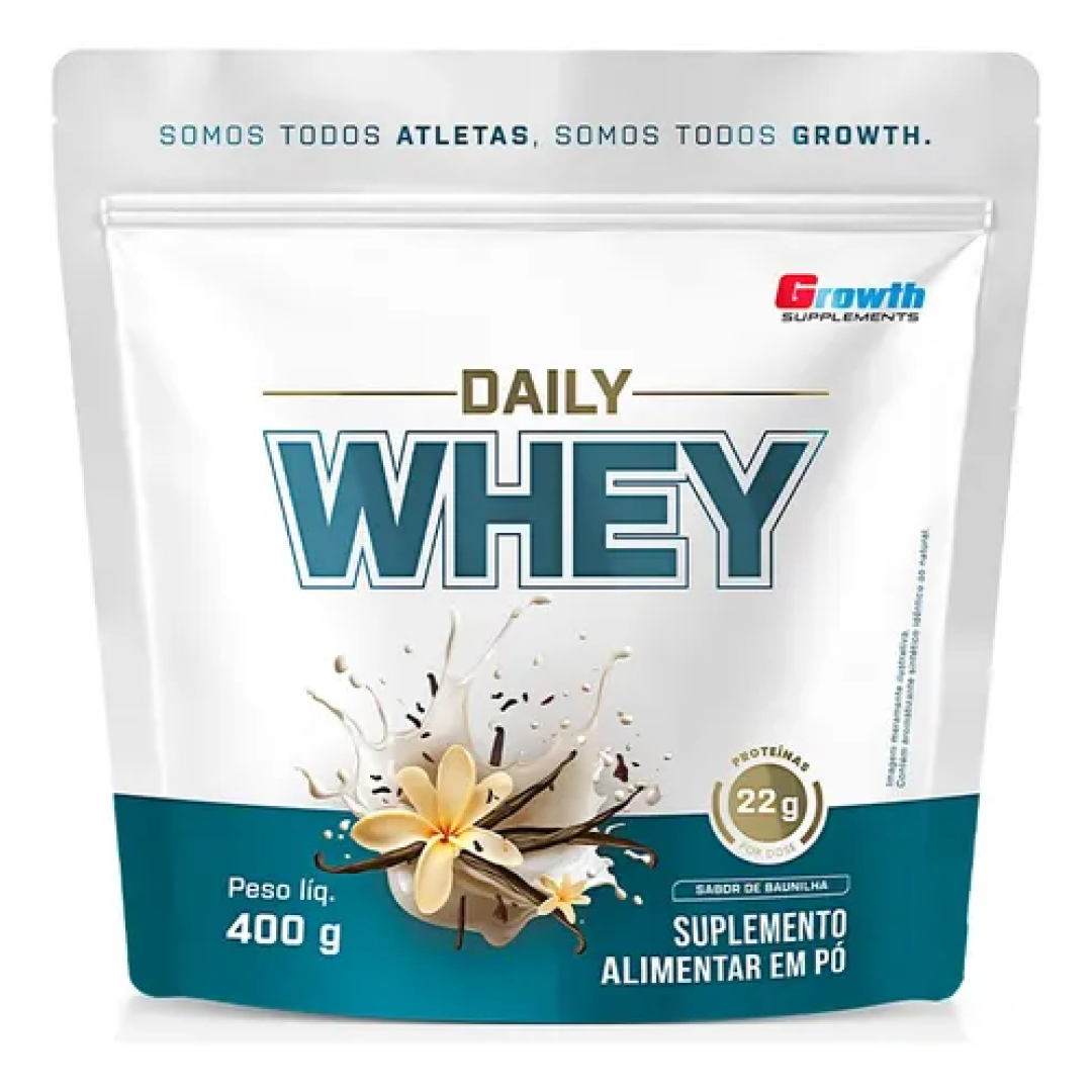 Daily Whey Protein 400g Growth Supplements Baunilha