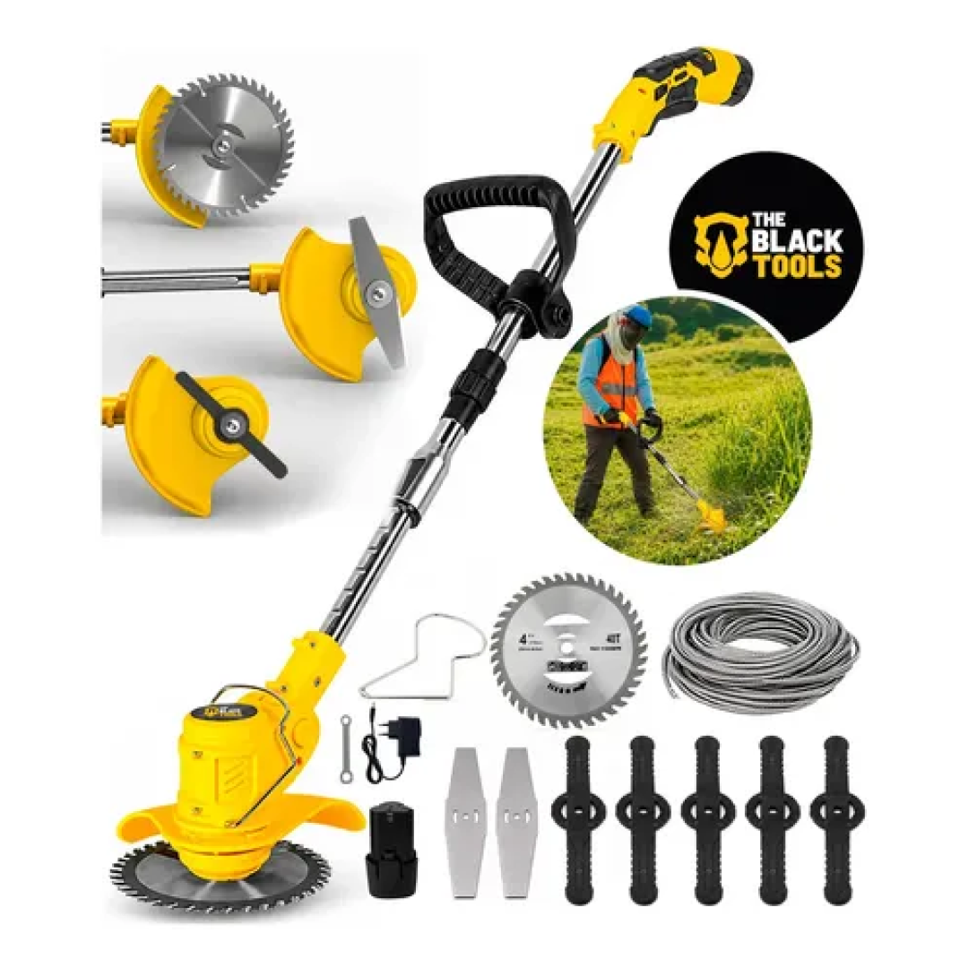 Roçadeira Aparador de Grama a Bateria 460W Profissional TCG12B The Black Tools