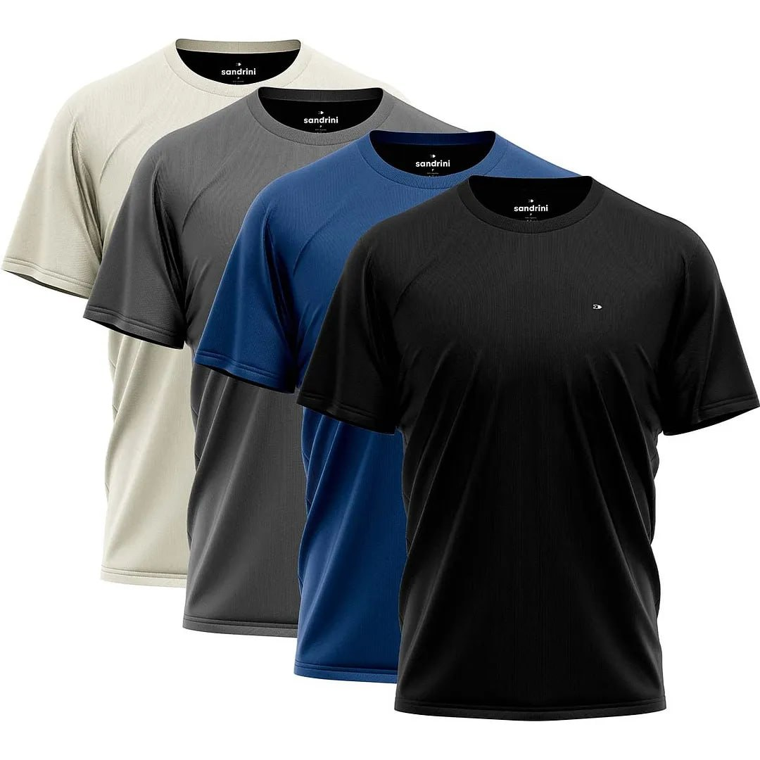 Kit com 4 Camisetas Sandrini Dry-fit