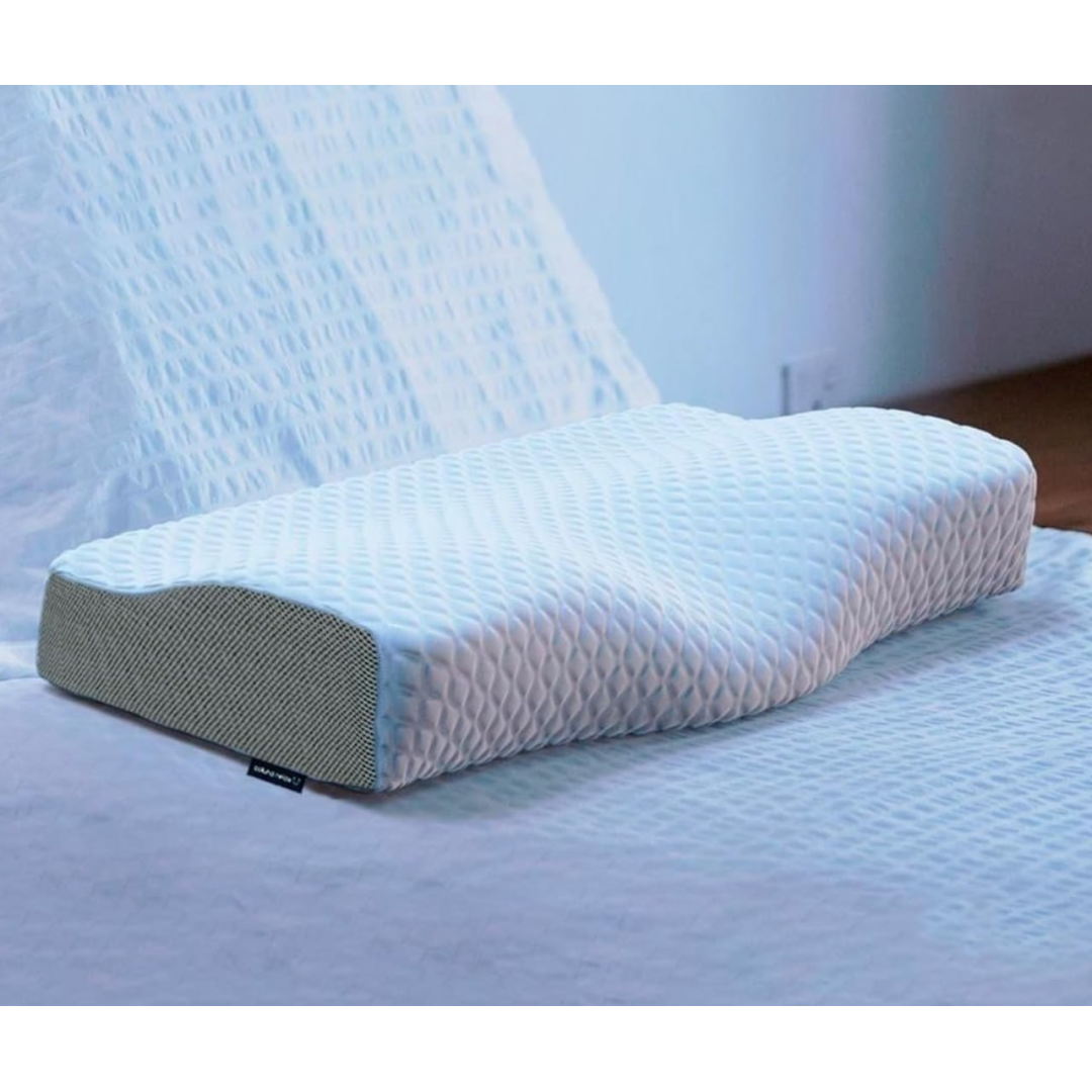 Travesseiro Cervical Nasa - Coluna Relax - Carvão Ativado Cor Branco E Cinza