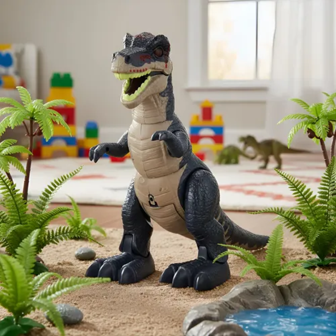 Brinquedo Tiranossauro Rex Com Som E Movimentos Divertidos