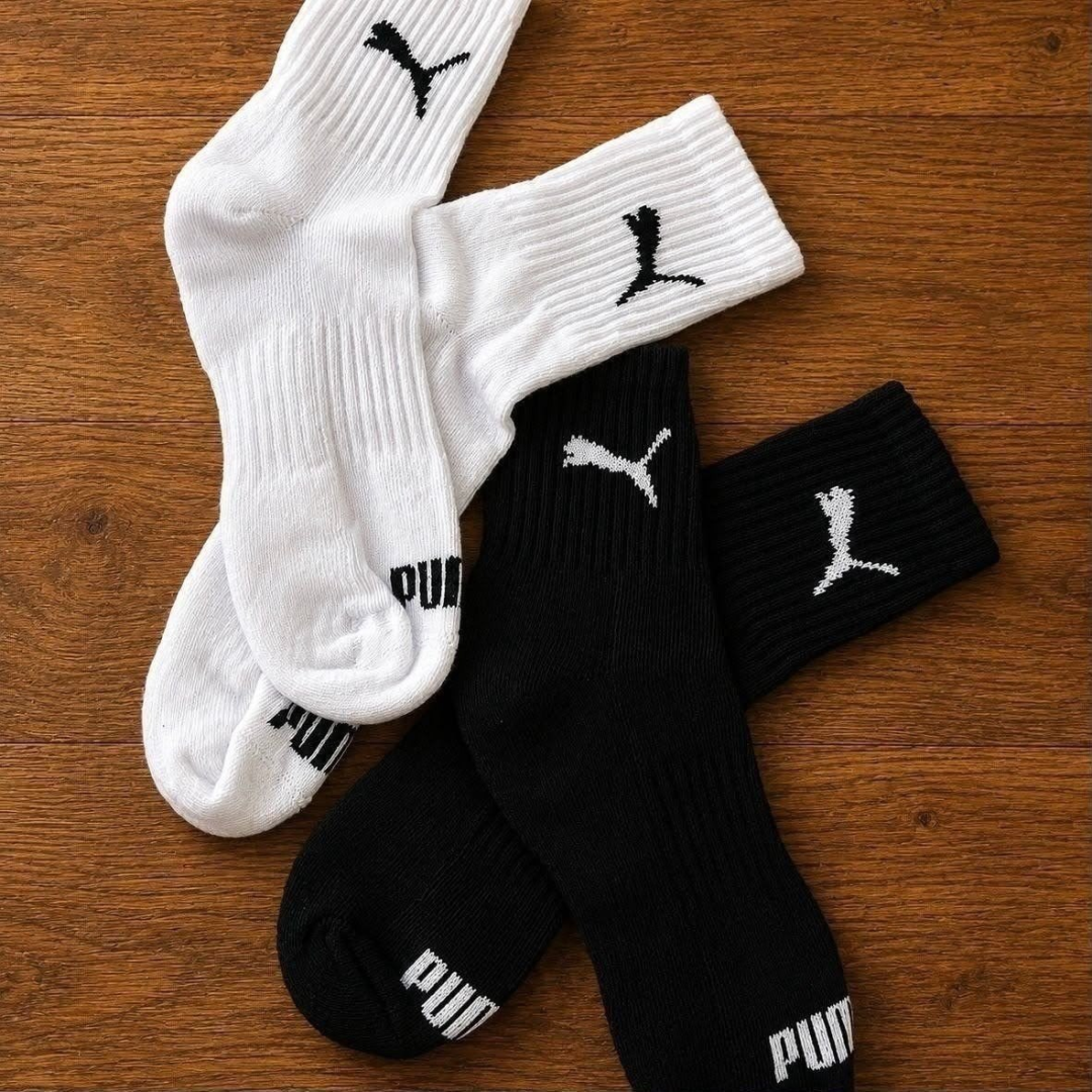 Kit com 6 Pares de Meias Puma Cano Médio Alto