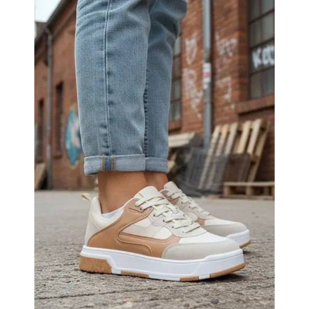 Tênis Feminino Recortes Vizzano Branco Liso 35 Br