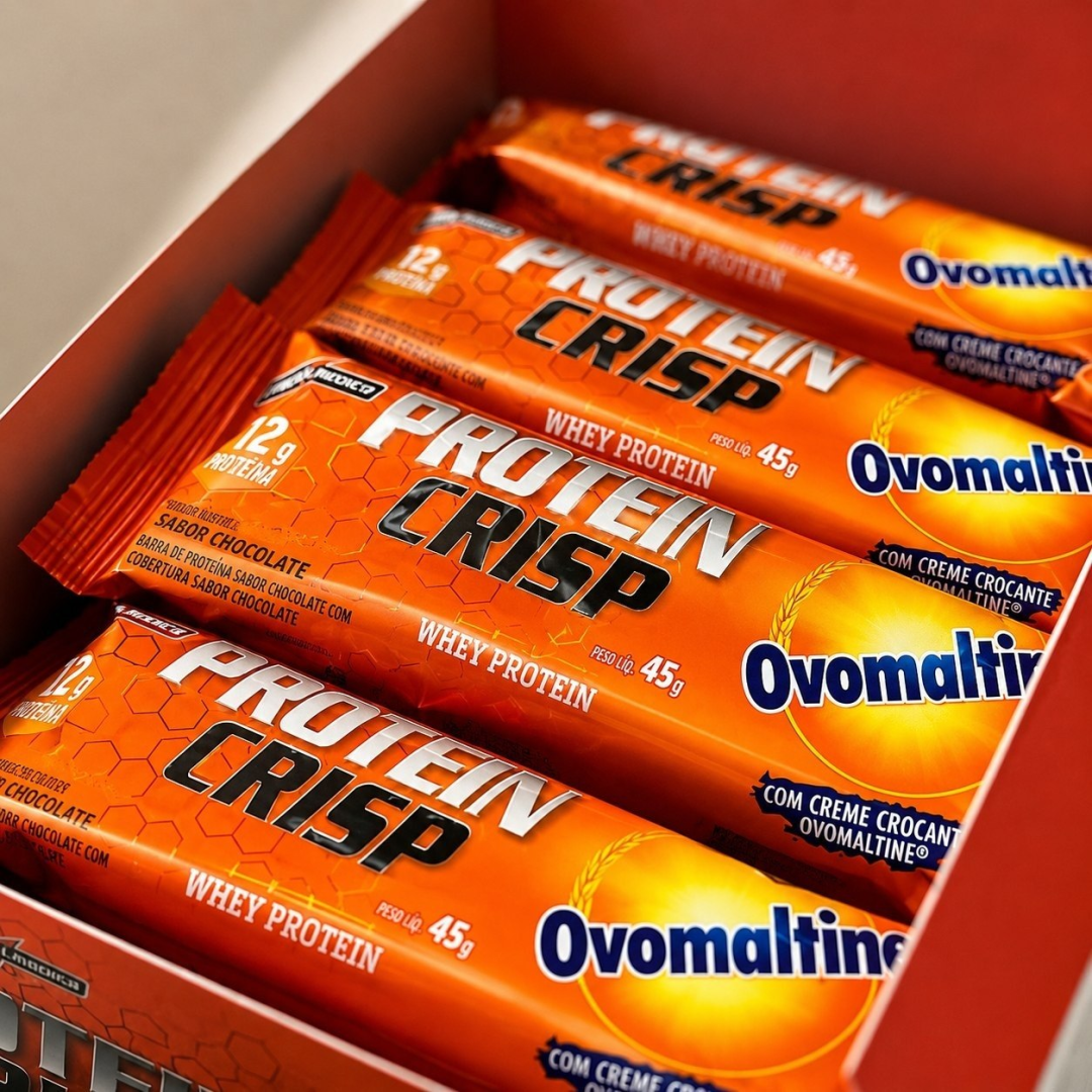 12 Barras de Proteina Crisp Bar Ovomaltine Integralmédica