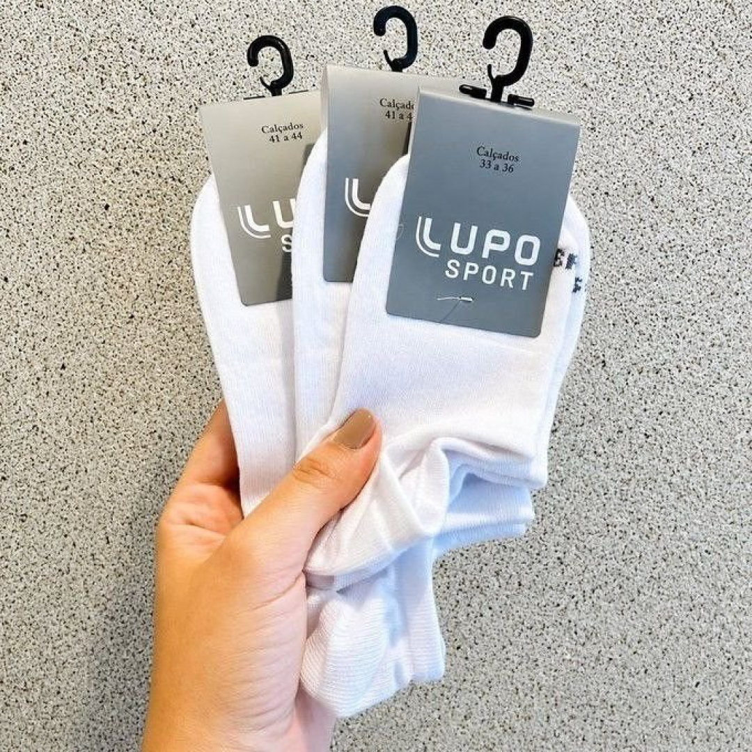 Kit com 6 Pares Meias Lupo Sapatilha Invisível