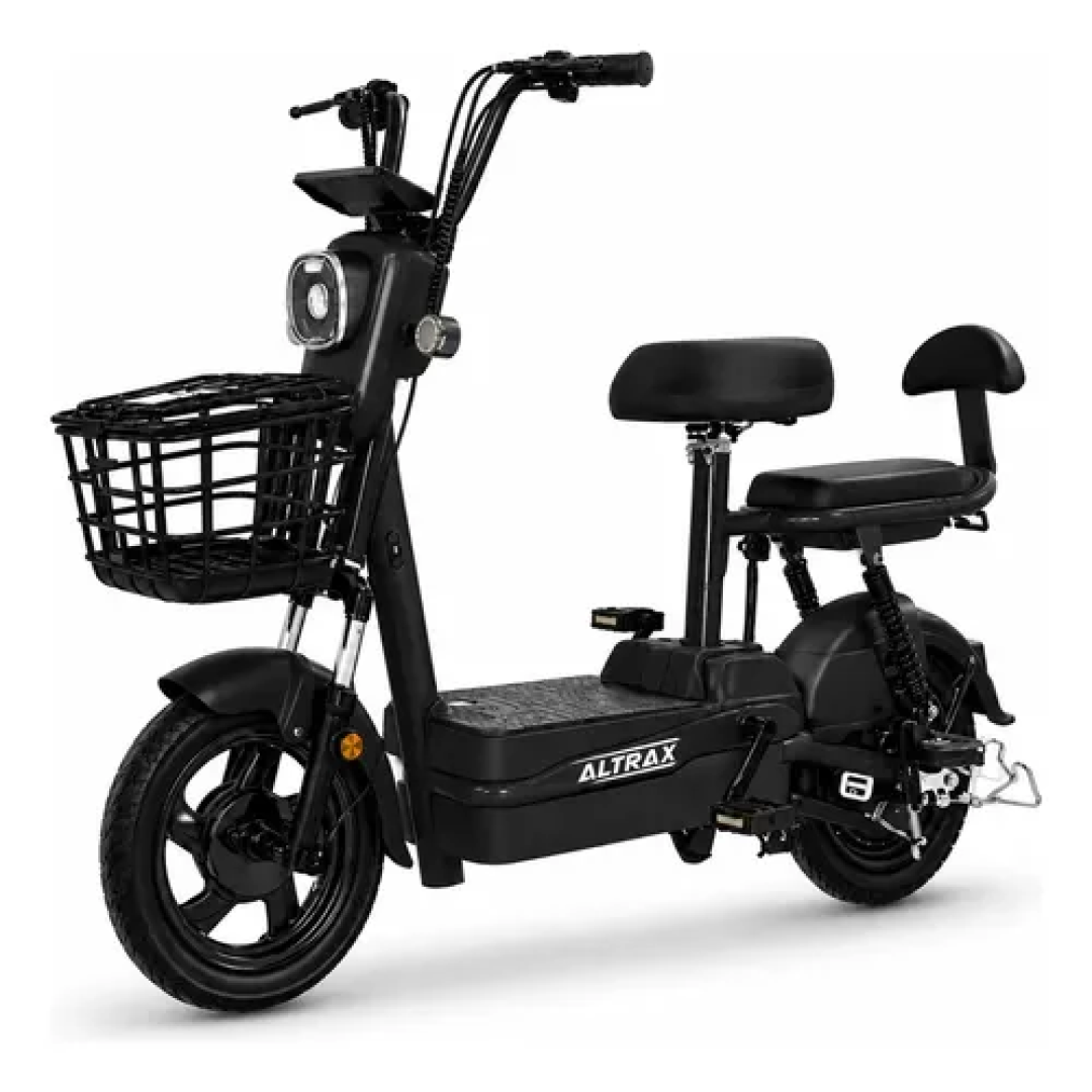 Bicicleta Elétrica Altrax 350w 500w 1000w 48v 60km Mobility Preto - 350w 14