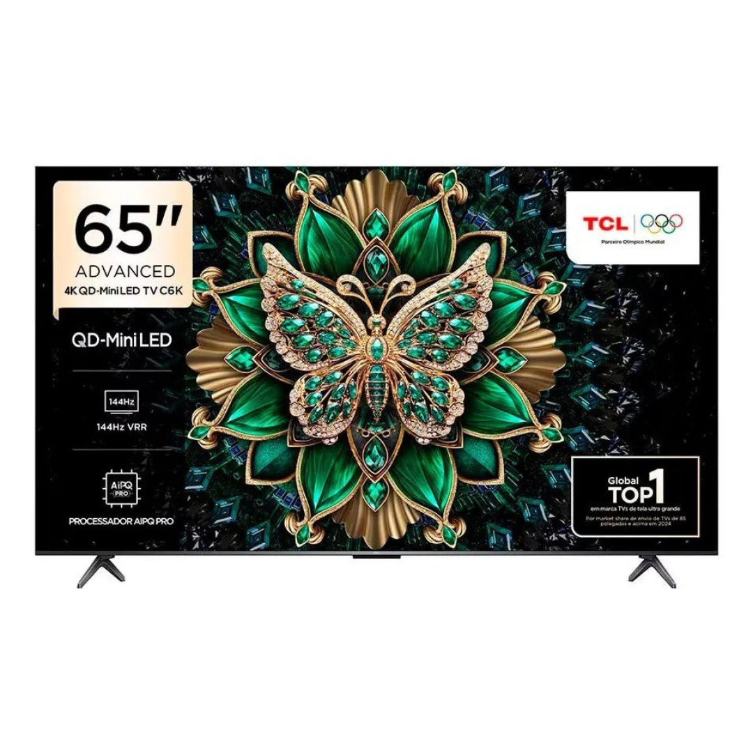 Smart Tv 65 65c6k 4k Qd-mini Led 144hz Com Google Tv Tcl