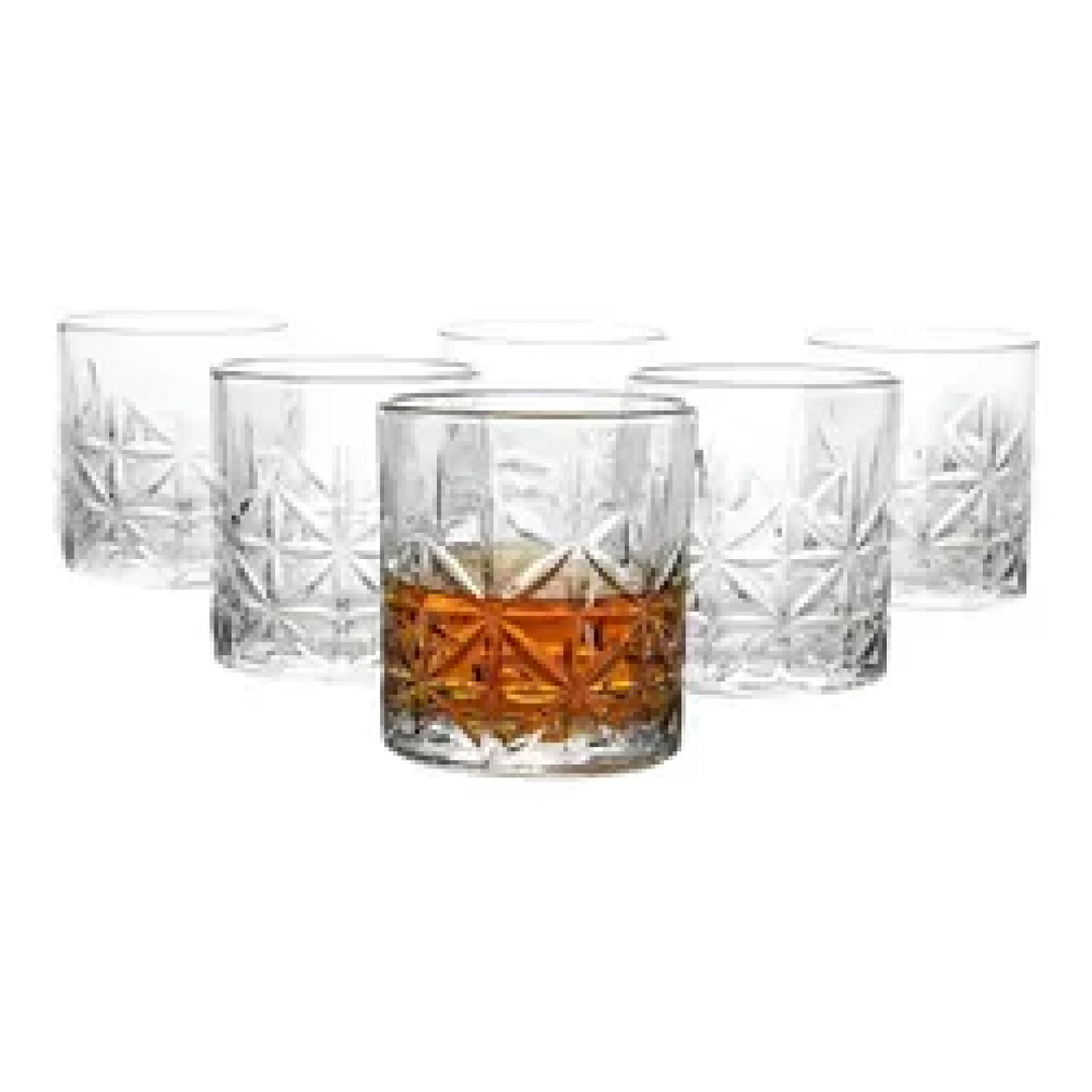 Kit com 6 Copos De Vidro Haus 330ml