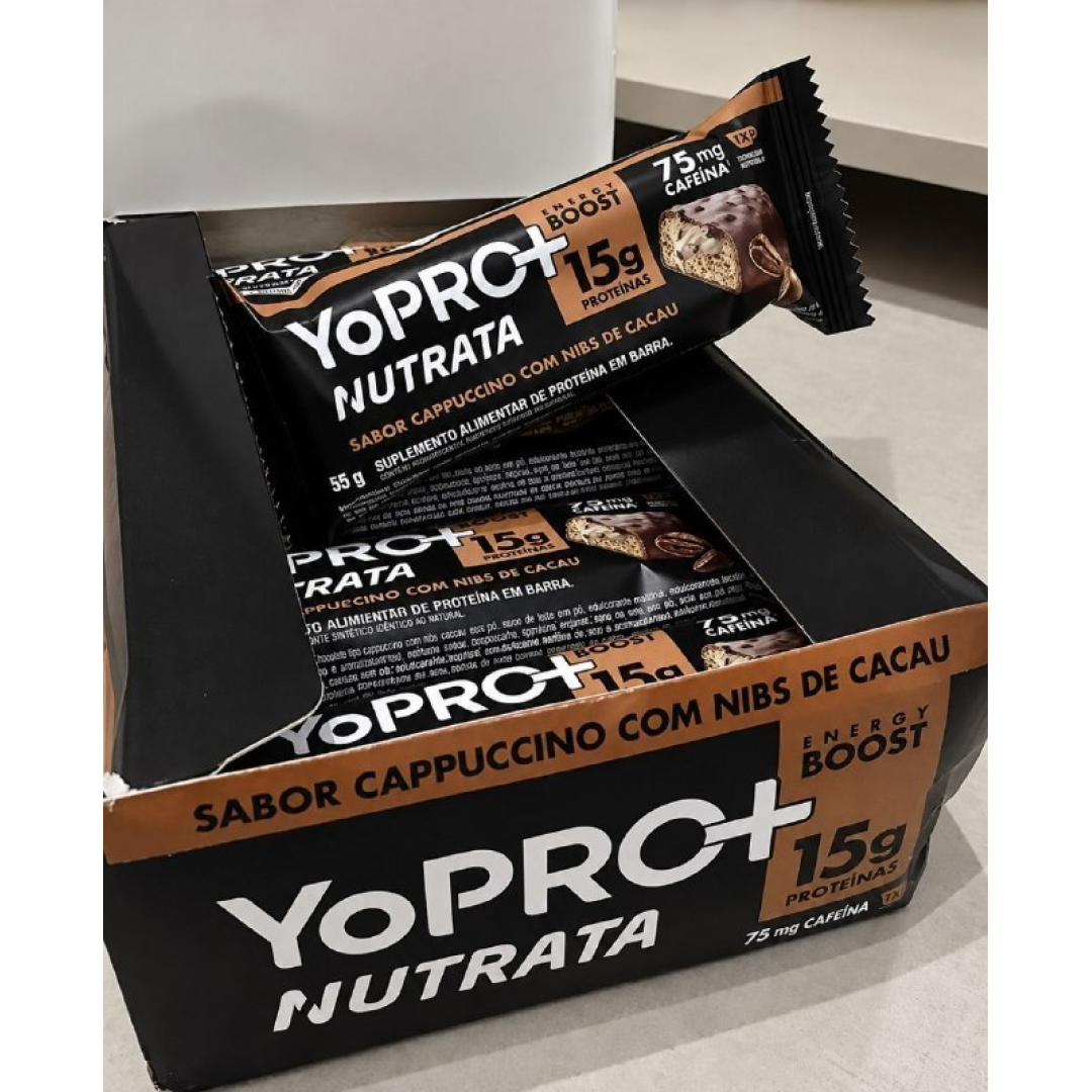 Barra de Proteína YoPro Nutrata Cappuccino 55g Display 12un