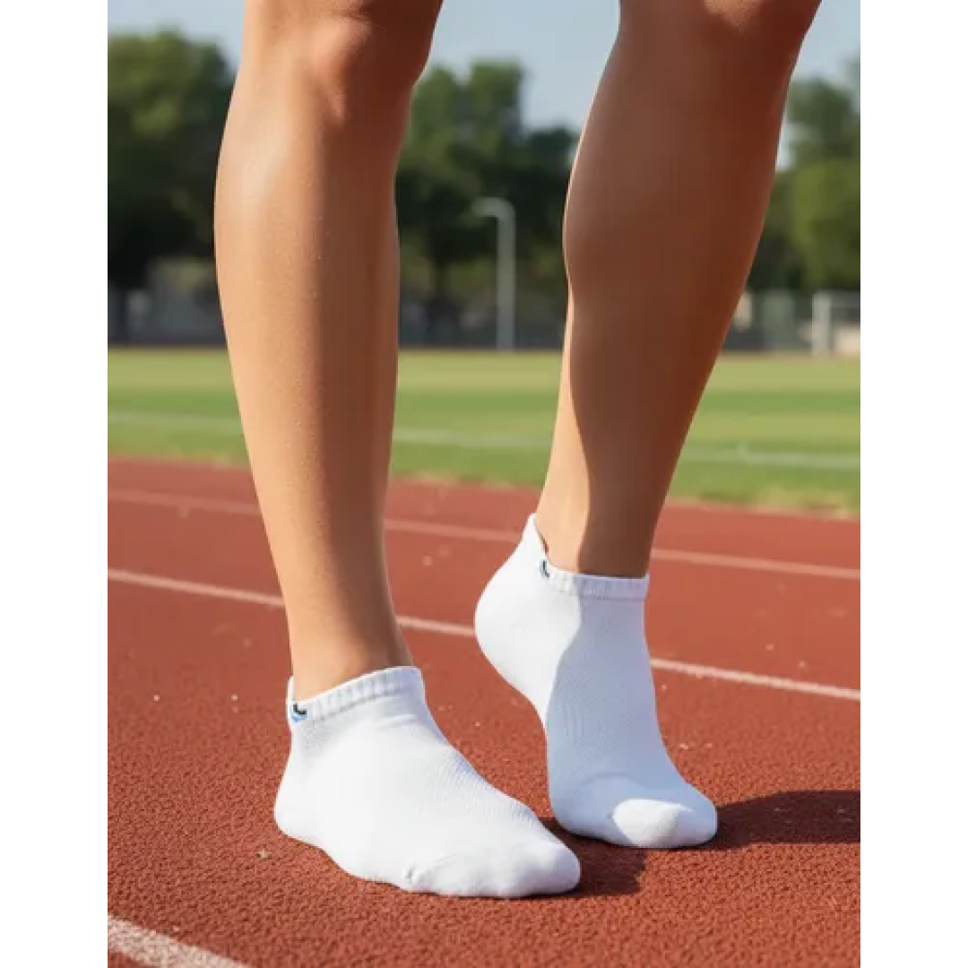 Kit 6 Pares De Meias Cano Curto Unissex Sport Lupo Branco Liso 37-40