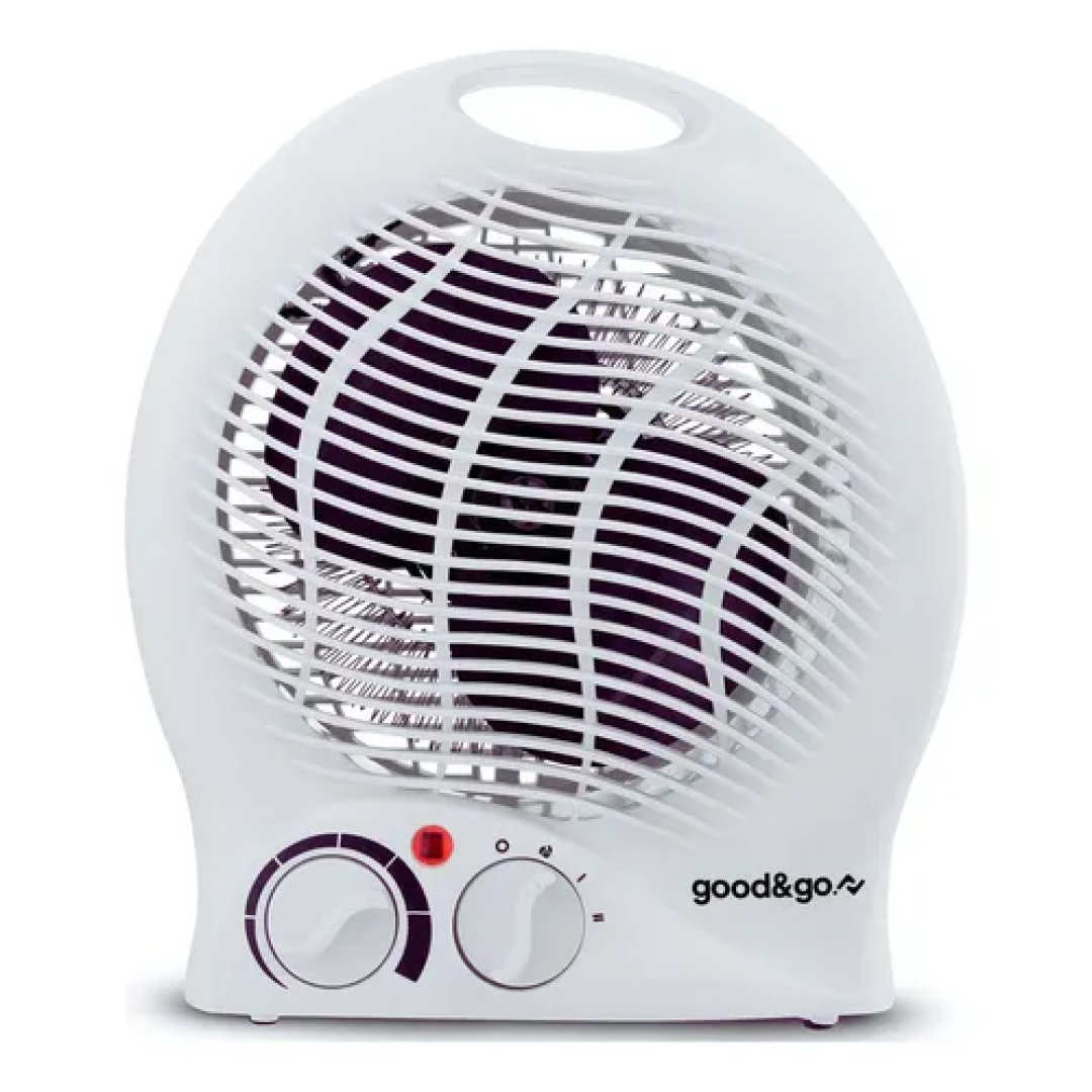 Aquecedor Caloventor Elétrico Good&Go GG-AQ01 2000W Portátil Com Termostato Branco