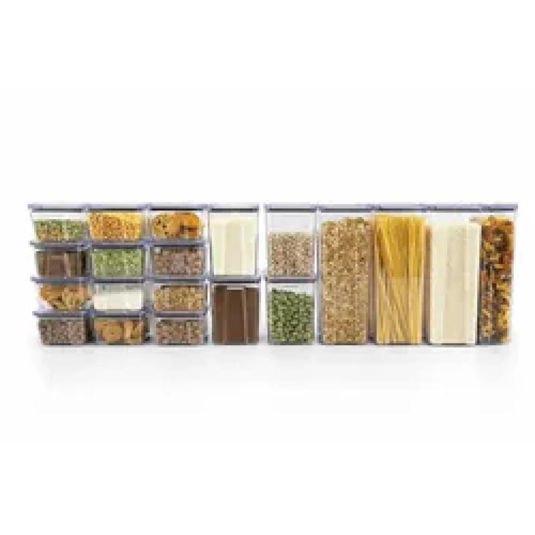 Kit com 20 Potes Porta Mantimento Hermético