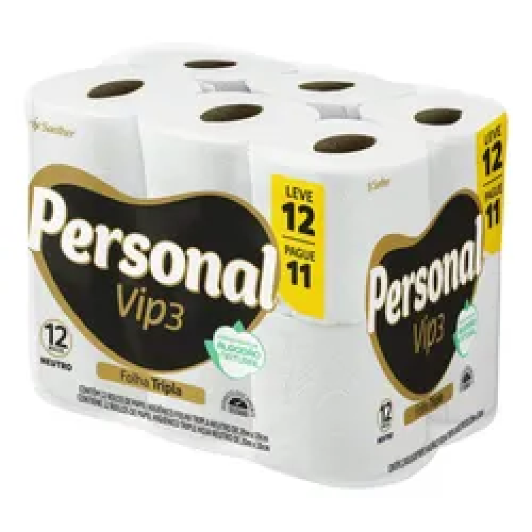 Personal Papel Higiênico Vip Folha Tripla 12 Rolos