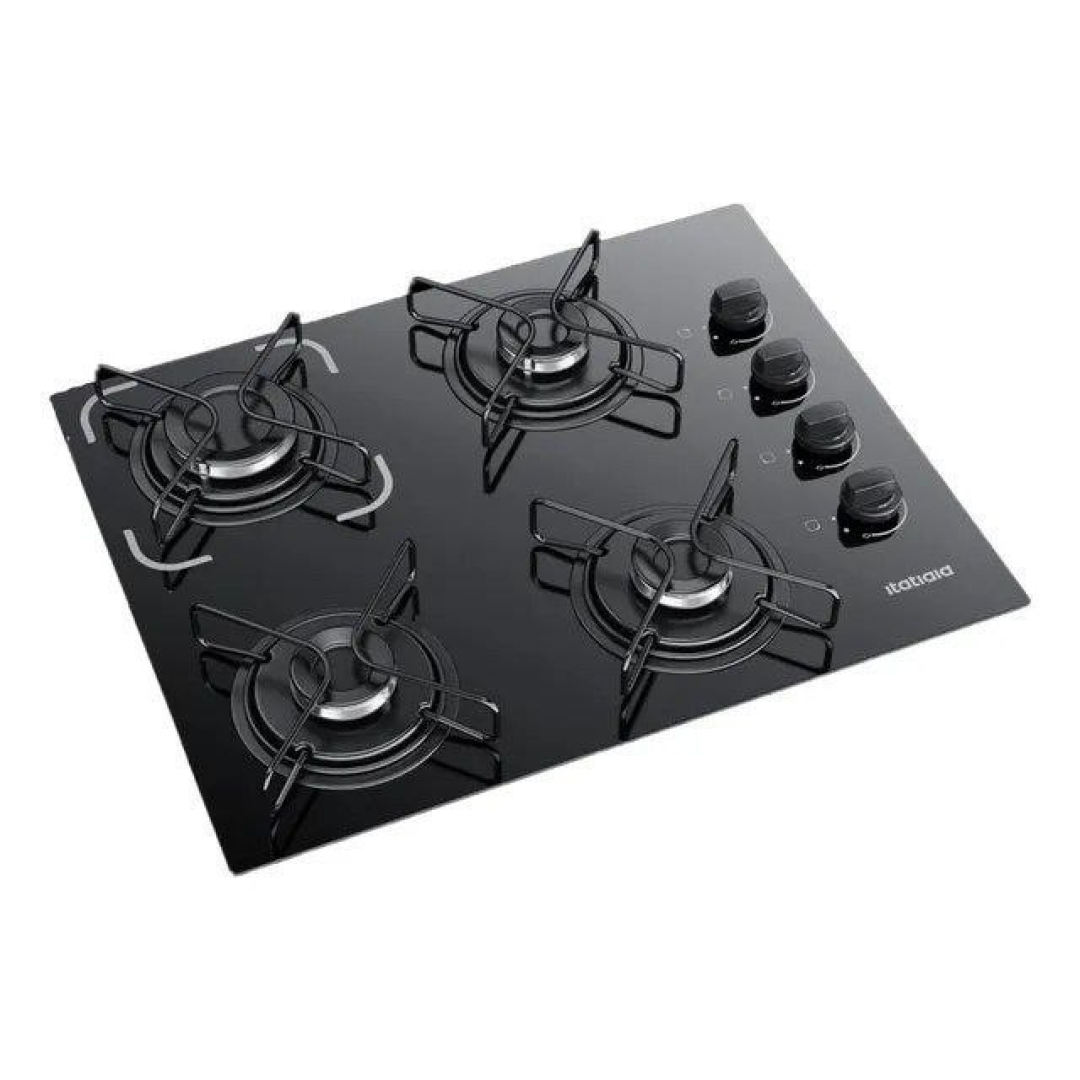 Cooktop Fogão Itatiaia Essencial 4 Bocas Bivolt Preto Preto 127/220v