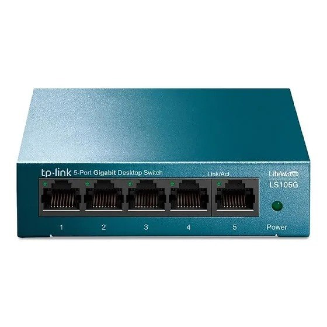 Switch de Mesa 5 Portas Gigabit TP-Link LS105G LiteWave Corpo Metálico