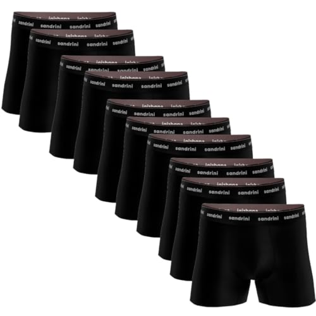 Kit 10 Cuecas Boxer Sandrini Masculinas Algodão Conforto