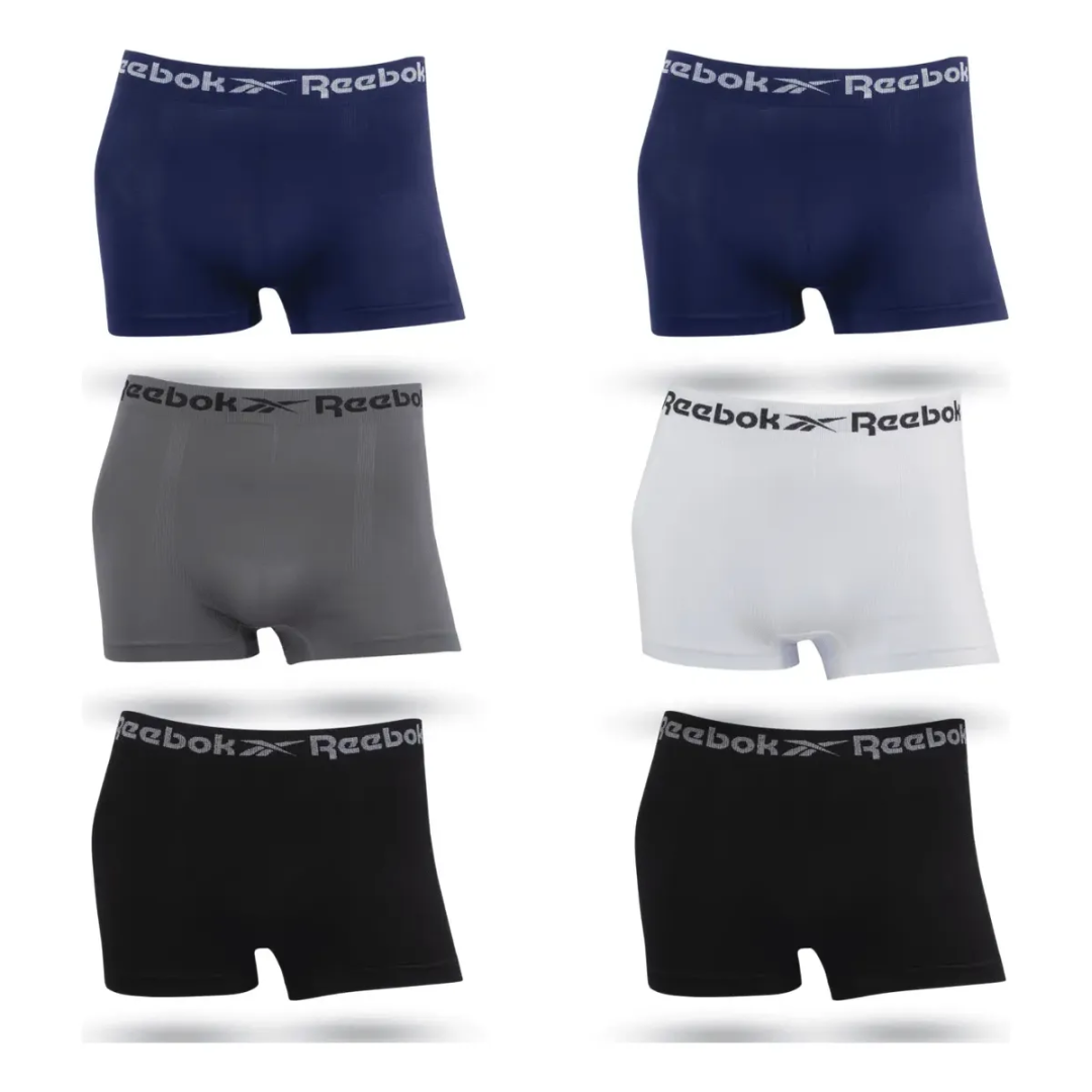 Kit 6 Cuecas Reebok Boxer Microfibra Classic Masculina