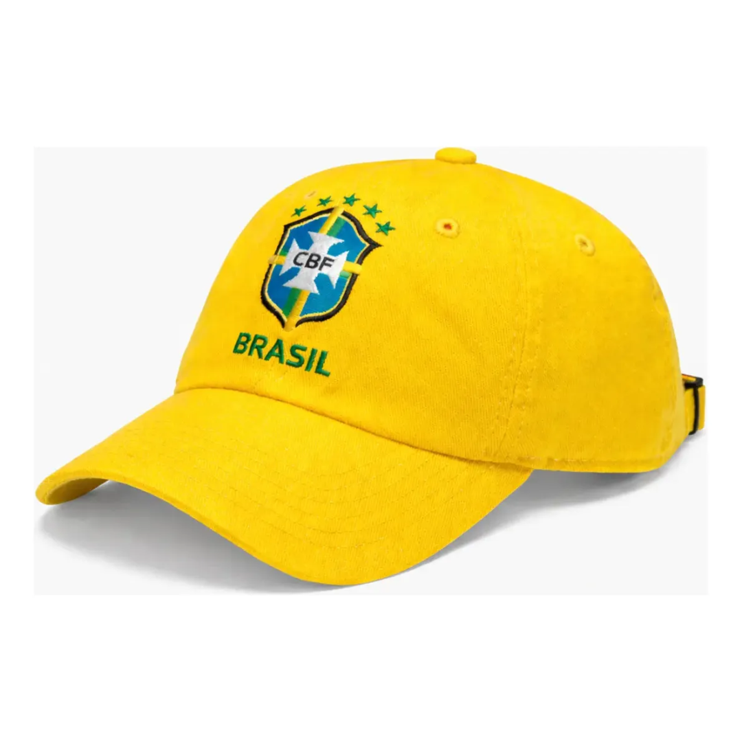 Boné do Brasil Aba Curva Bandeira Bordado Copa do Mundo Seleção Brasileira Regulagem