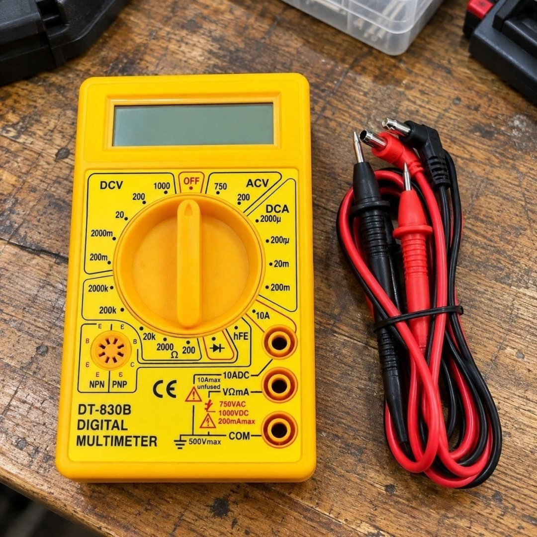 Multimetro Digital Com Bateria Teste Medição Tensão