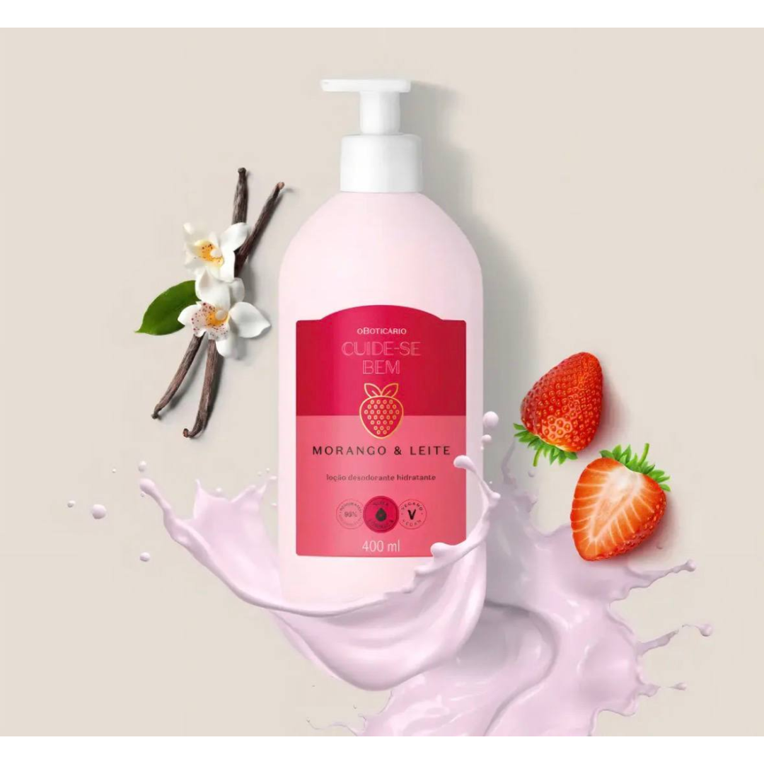 Hidratante Cuide-se Bem Morango E Leite 400ml O Boticário