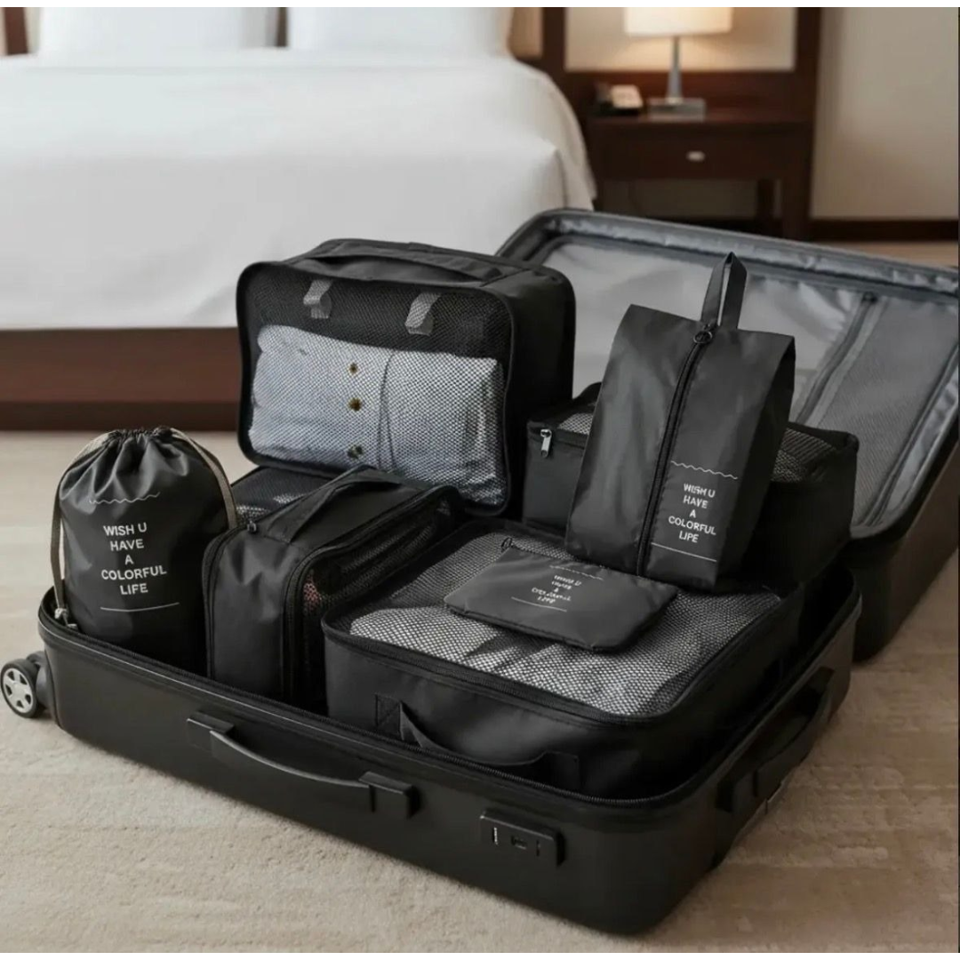 Kit com 7 Peças Organizador De Mala Para Viagem