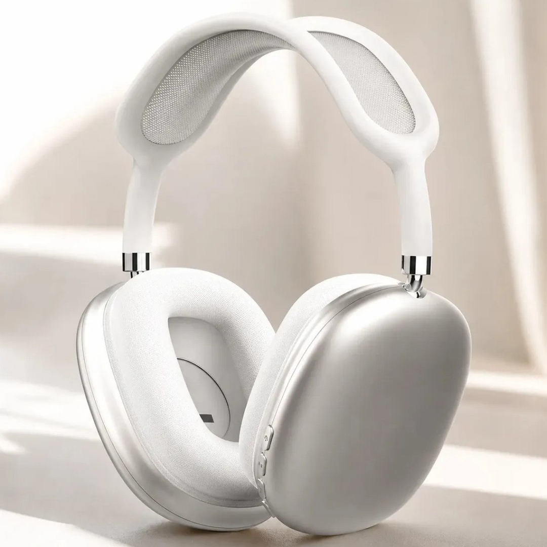Fone De Ouvido Bluetooth Sem Fio Over Ear Air Top Dr Hank Headphone Premium Abafa Ruído Espacial Bateria Longa Confortável Microfone Dobrável Branco