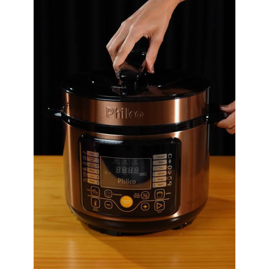 Panela De Pressão Elétrica Philco 5L Multifuncional Digital 15 Funções Gold
