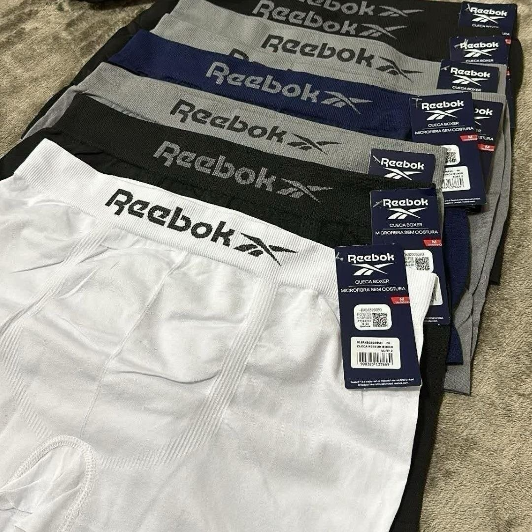Kit 12 Cuecas Boxer Box Classic Microfibra Original Reebok