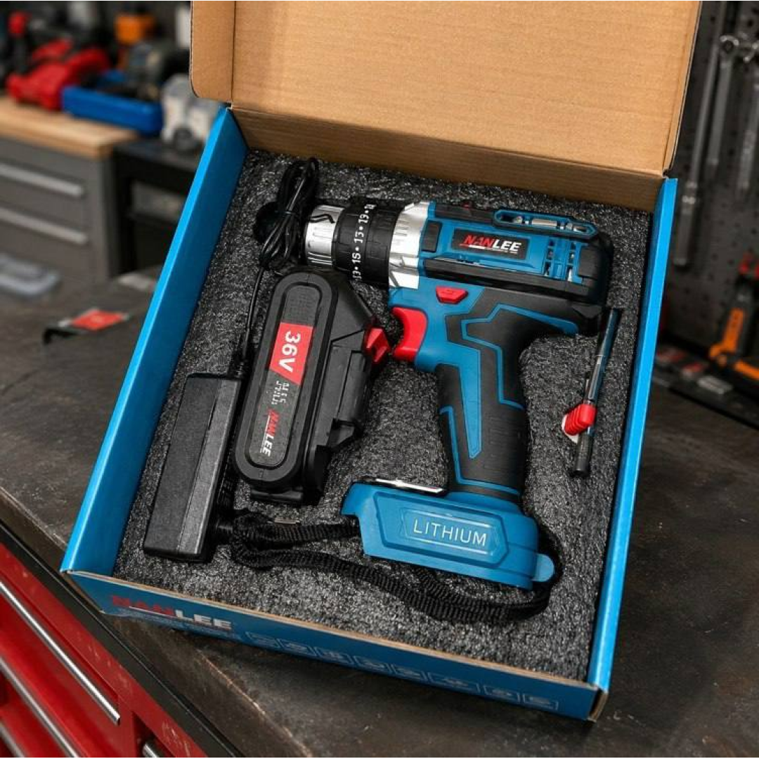 Parafusadeira E Furadeira À Bateria 36v Sem Fio Bivolt Azul-celeste 50hz/60hz 127/220v Azul-celeste 127/220v 50hz/60hz
