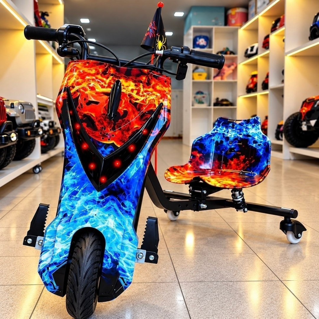 Patinete Elétrico Infantil Triciclo Drift 3 Rodas + Kit de Segurança
