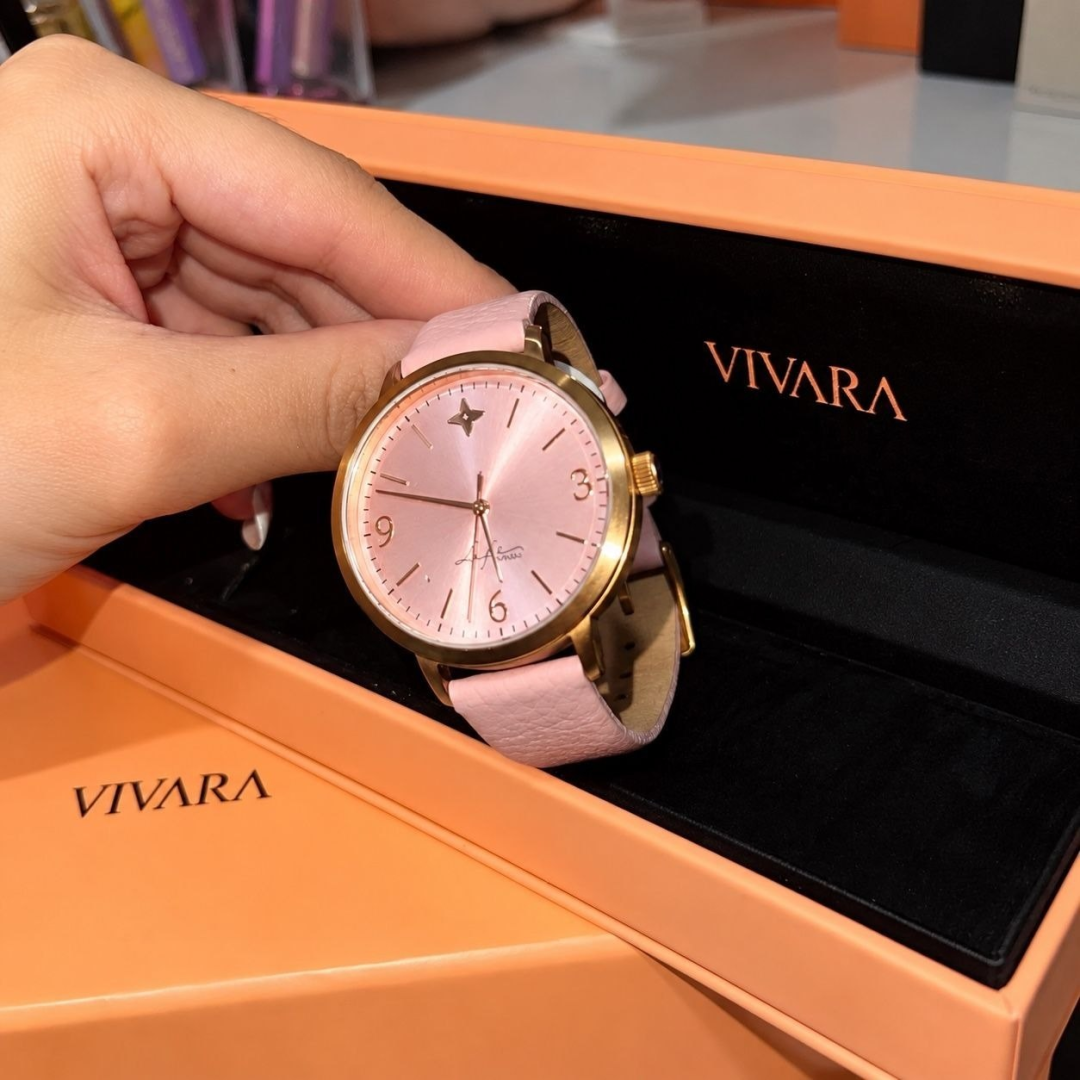 Relógio Life Vivara Couro Rosé