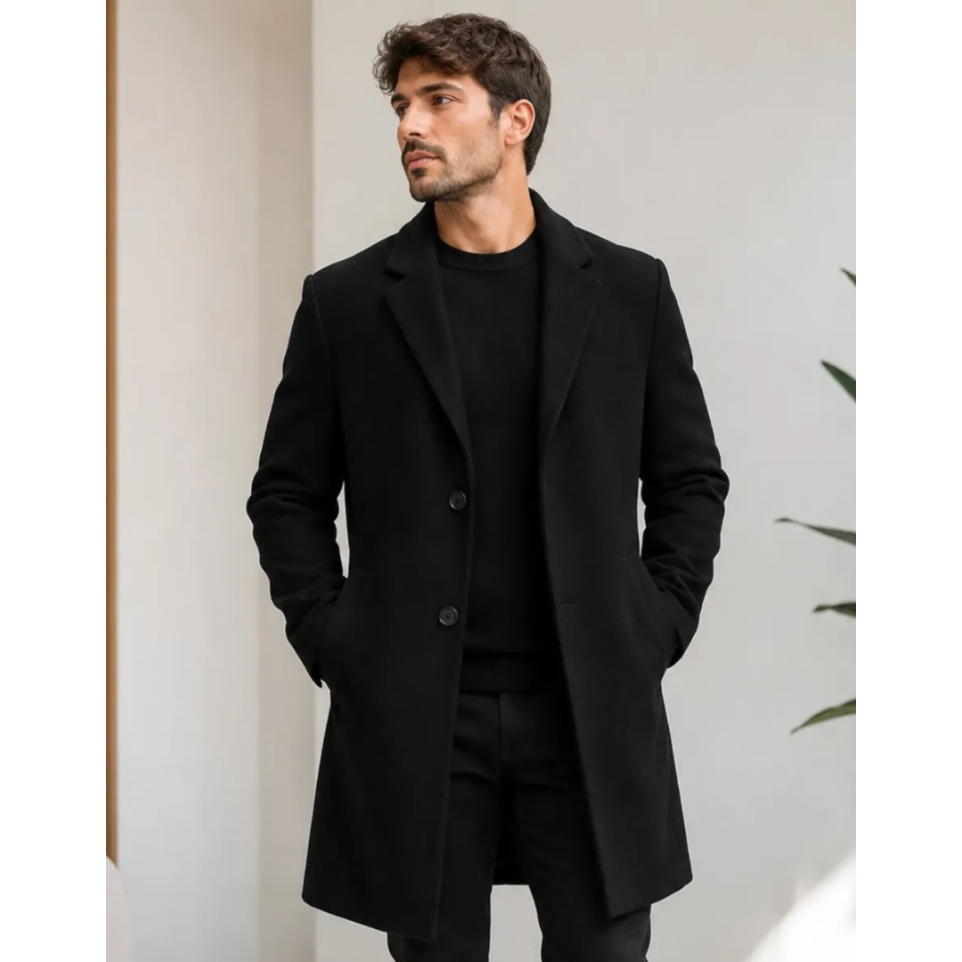 Sobretudo Masculino Casaco Lã Batida Estilosa Blazer