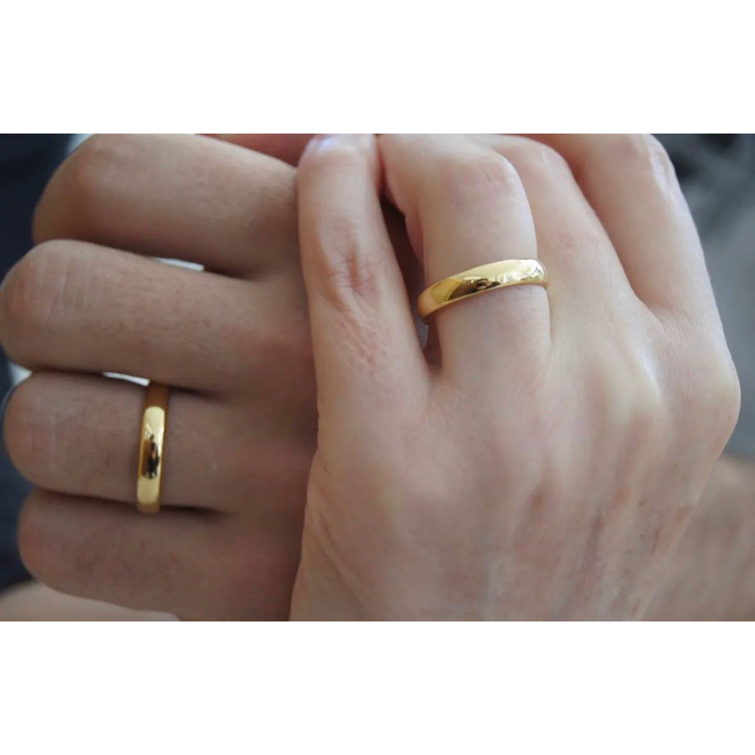 Par de Alianças Casamento Ouro 18k Banhada Tungstênio 4mm