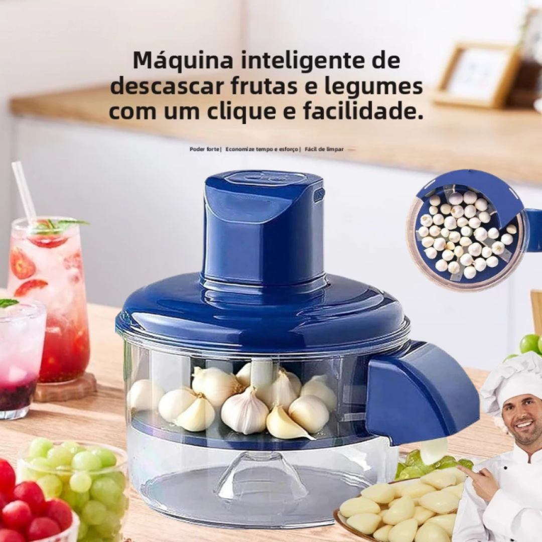 Descascador elétrico automático, descascador de alho - adequado para uvas, tomates, alho e frutas