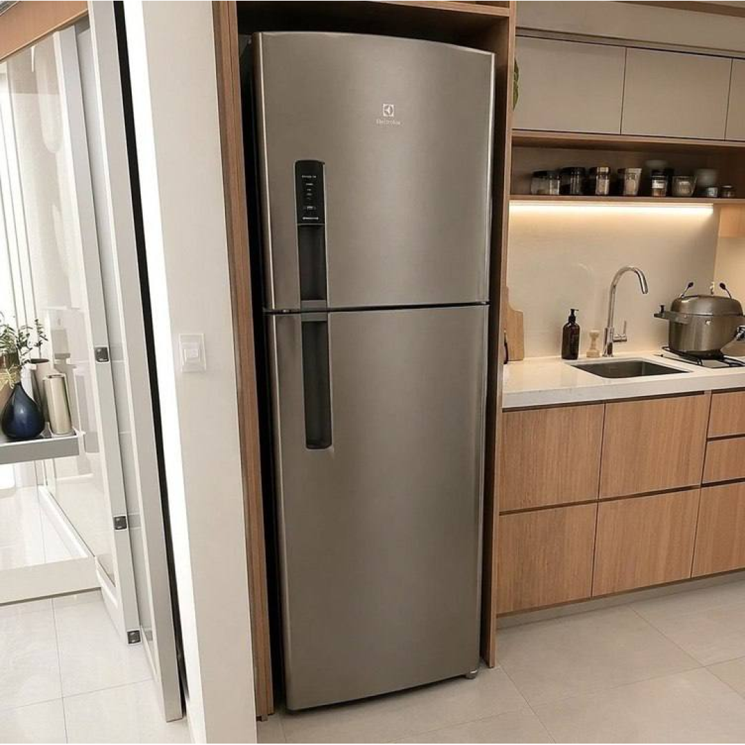 Geladeira Electrolux Frost Free 400l Inverter Inox (if44s) Cinza 220v