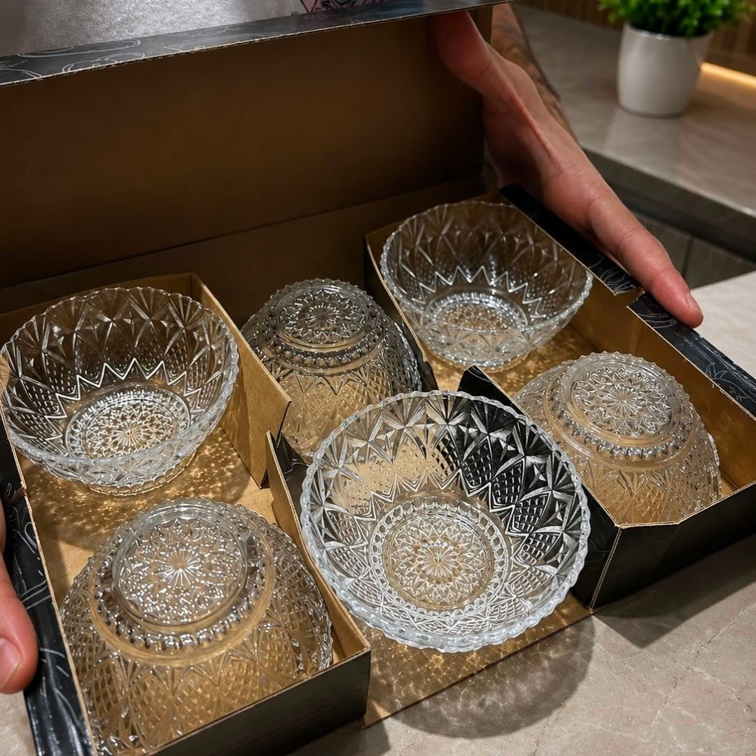Jogo De Taças Bowls De Vidro Para Sobremesas E Sorvete