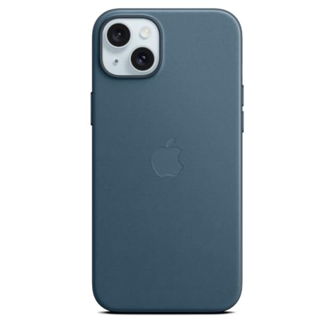 Apple Capa de tecido FineWoven com MagSafe para iPhone 15 Plus Azul-Pacífico ​​​​​​​