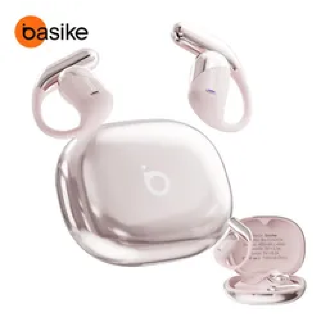 Fone de Ouvido Sem Fio Bluetooth 6.1 Esportivo OWS Com Ganchos Estéreo Hi-Fi com Microfone para Chamadas Claras, Controle de Volume Basike Fone Ouvido para Academia Corrida e Gamer, 100h Standby Rosa - R$ 99,43