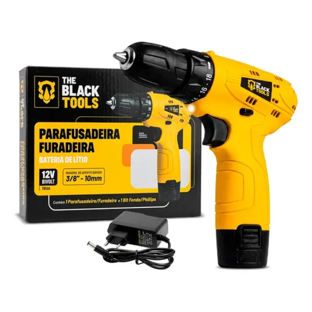 Parafusadeira Furadeira The Black Tools TB12A