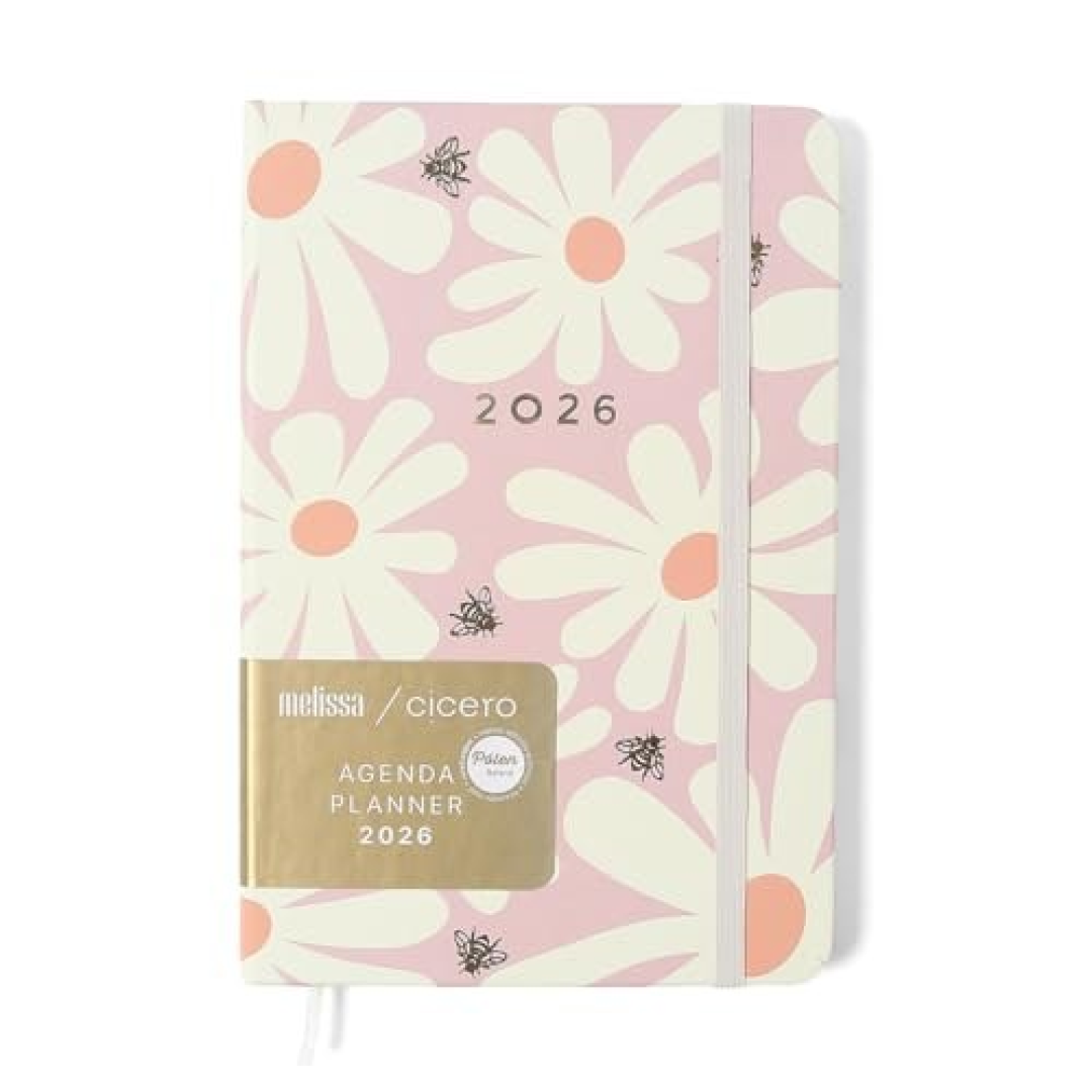 Agenda Planner Ciceros 2026 Melissa Semanal 14x21 Pink Bloomy