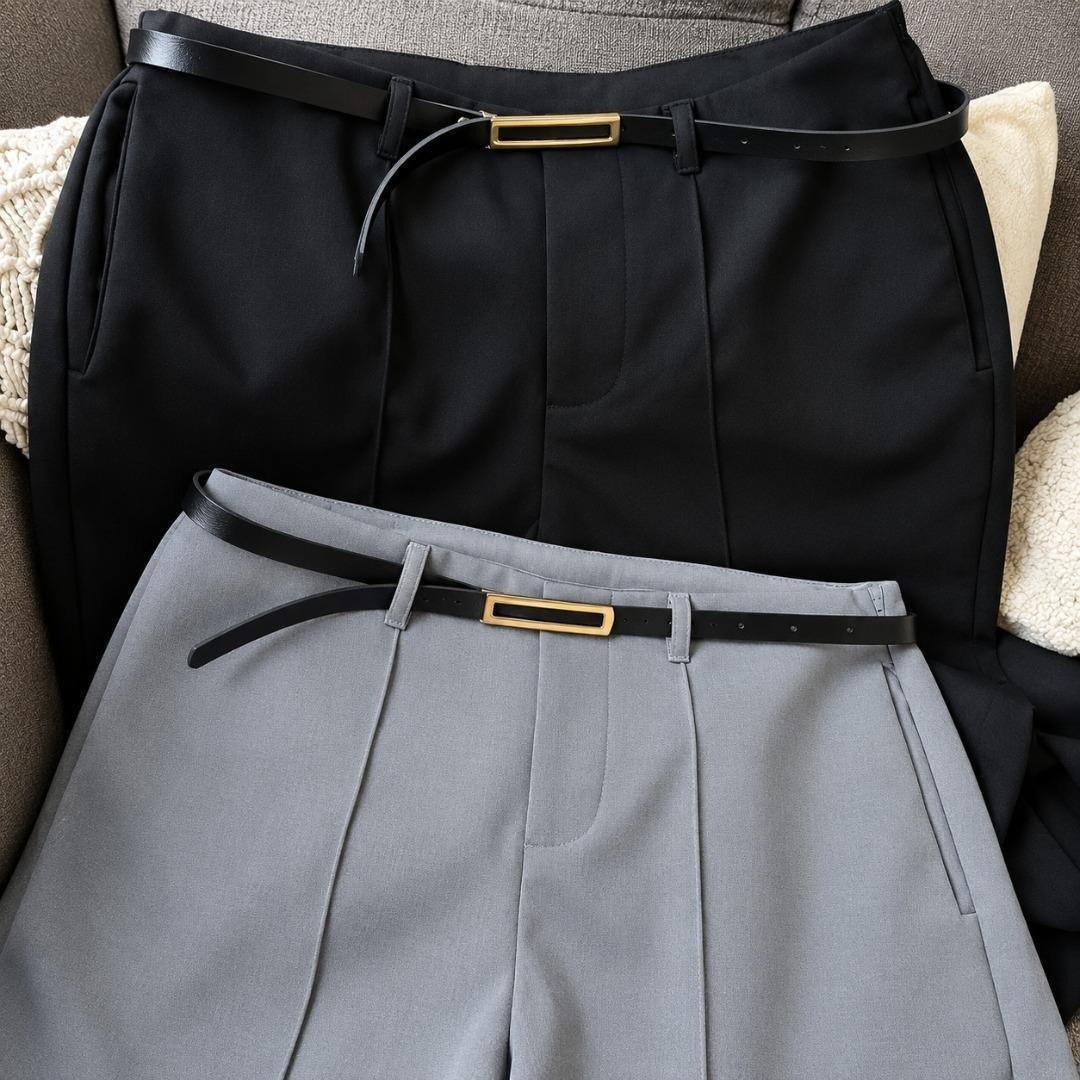 Kit com 2 Calça Pantalona c/ Cinto
