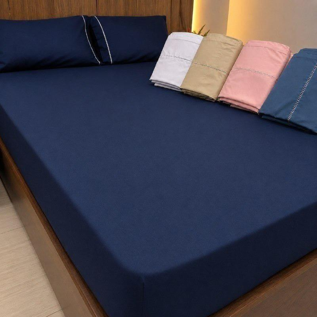 Jogo de Lençol 3 Peças 400 Fios Cama Casal