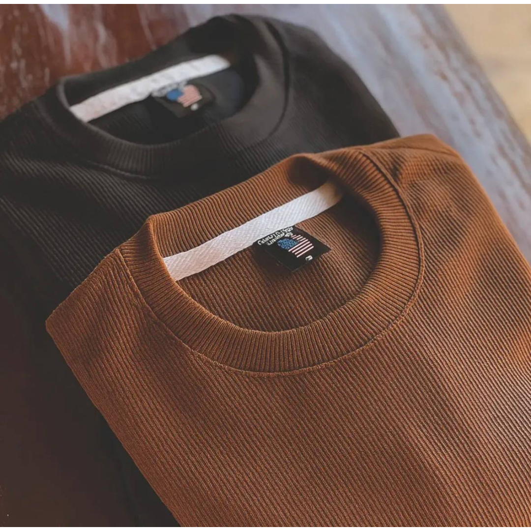 Kit 2 Camisetas Oversized Masculina Texturizado Premium Kit 2 Over - Preto Marrom M