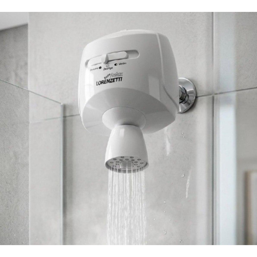 Chuveiro elétrico de parede Lorenzetti Relax Ultra branco 5500W