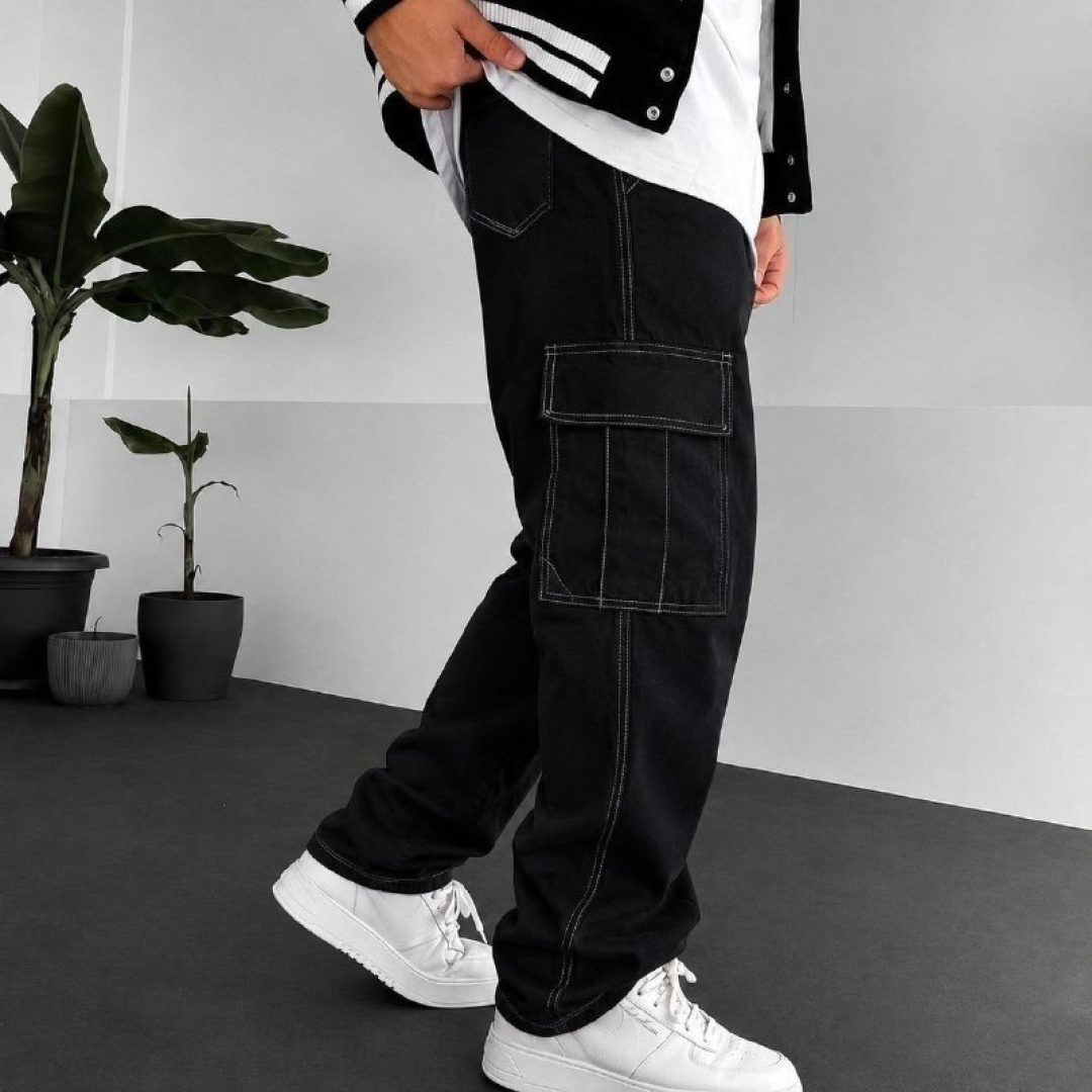 Calça Cargo Sarja 100% Algodão (8 cores)